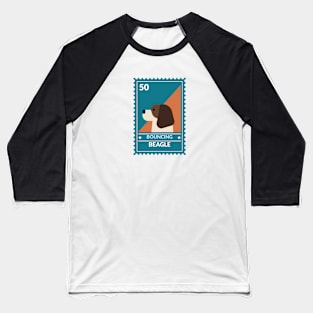 Bouncing Beagle Dog Owner Stamp Baseball T-Shirt